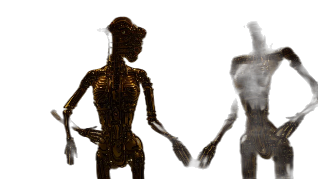 robot, dress, creature, 3d render transparent PNG cut-out