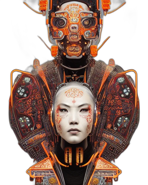 robot, mask, face, creature, cyberpunk, concept art, fantasy art, photorealistic transparent PNG cut-out