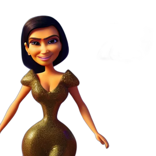 dress, jewelry, 3d render, cartoon transparent PNG cut-out