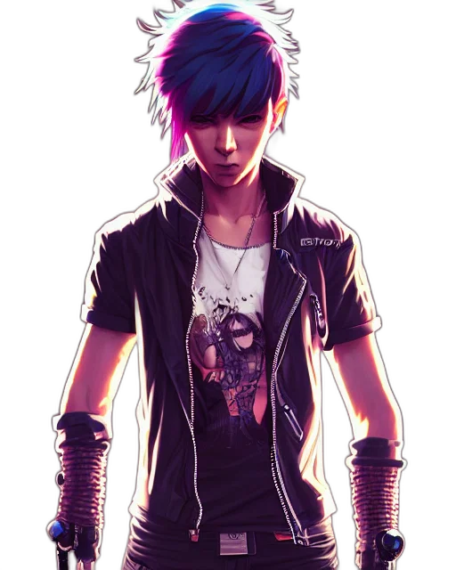 jacket, cyberpunk, concept art, pixel art, fantasy art, neon lights, dark, neon transparent PNG cut-out