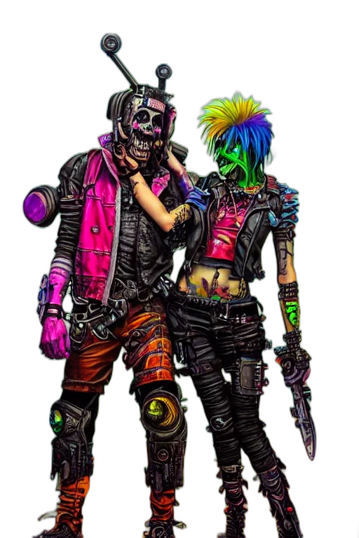 jacket, mask, cyberpunk, concept art, comic book art, fantasy art, neon lights, outer space transparent PNG cut-out