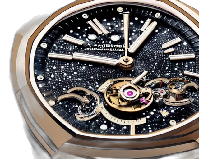 jewelry, retro, futuristic, audemars, piguet, watch, extremely, detailed transparent PNG cut-out