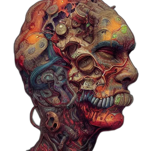 face, mask, robot, creature transparent PNG cut-out
