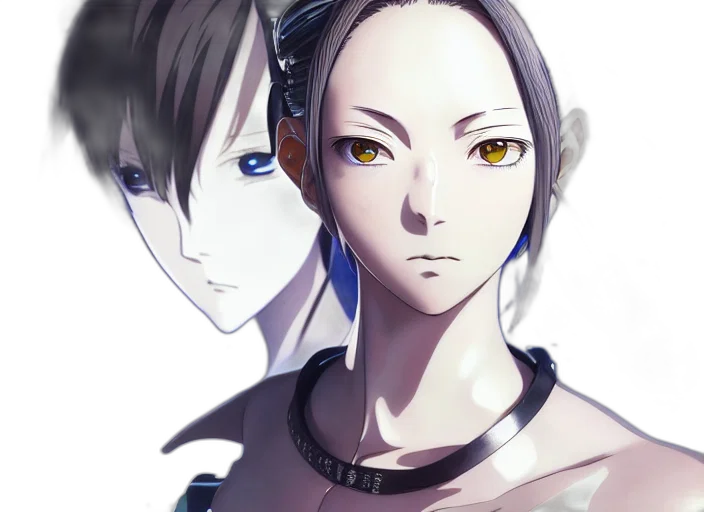 robot, mask, face, anime, concept art, fantasy art, cyberpunk, outer space transparent PNG cut-out