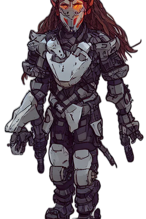 robot, weapon, concept art, cyberpunk, comic book art, fantasy art, monochrome, dark transparent PNG cut-out