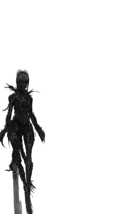 creature, dress, robot, hair transparent PNG cut-out