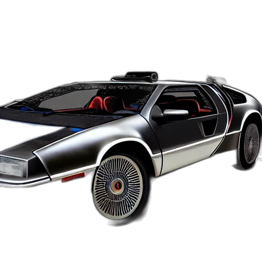 car, concept art, cyberpunk, hyperdetailed transparent PNG cut-out
