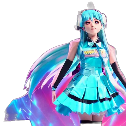 dress, staff, 3d render, anime transparent PNG cut-out