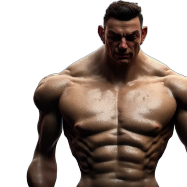 3d render, photorealistic, concept art, tull, body, shot, hero, pose transparent PNG cut-out