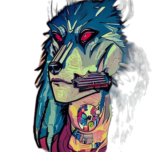 mask, jacket, concept art, cyberpunk transparent PNG cut-out