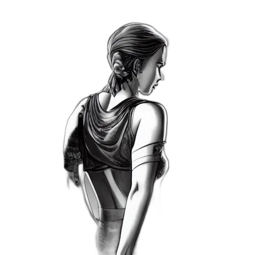 dress, jewelry, face, crown, pencil sketch, concept art, comic book art, fantasy art transparent PNG cut-out