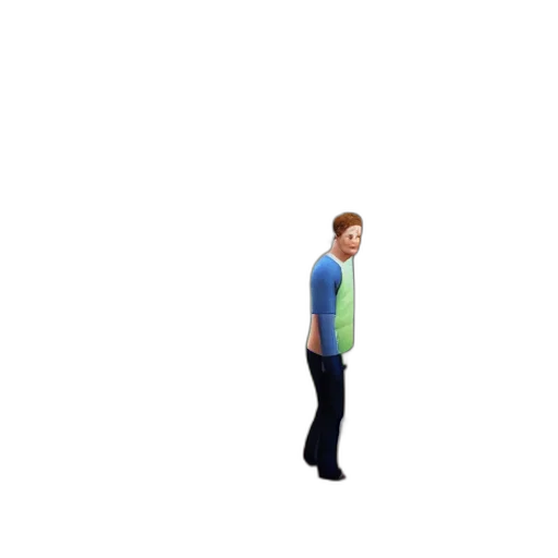 staff, jacket, face, pixel art transparent PNG cut-out