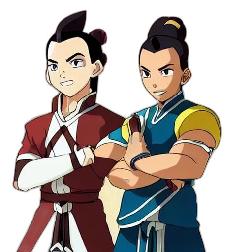 staff, concept art, anime, cartoon, pixel art, sokka, avatar, meets transparent PNG cut-out
