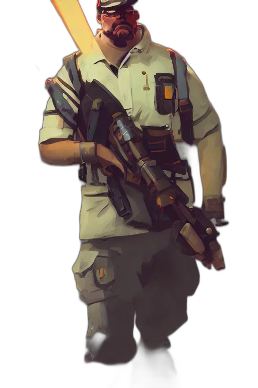 staff, weapon, jacket, robot, concept art, pixel art, cyberpunk, fantasy art transparent PNG cut-out