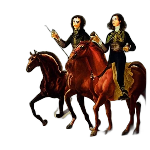 staff, concept art, fantasy art, photorealistic, oil painting, four, horsemen, apocalypse transparent PNG cut-out