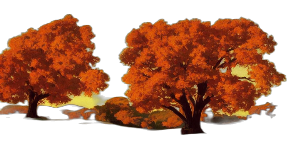 tree, crown, 3d render, photorealistic, concept art, oil painting, forest, fire transparent PNG cut-out