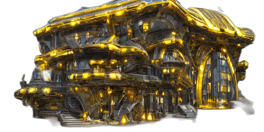 building, robot, car, weapon transparent PNG cut-out