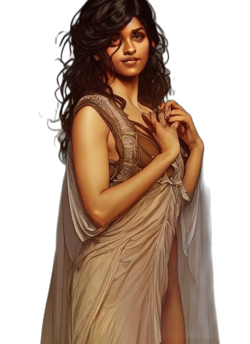 dress, fantasy art, concept art, photorealistic, oil painting, fire, golden, earth tones transparent PNG cut-out