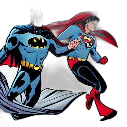 comic book art, concept art, cartoon, batman transparent PNG cut-out