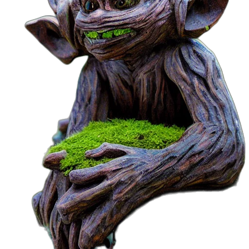 creature, staff, tree, animal, 3d render, concept art, fantasy art, photorealistic transparent PNG cut-out