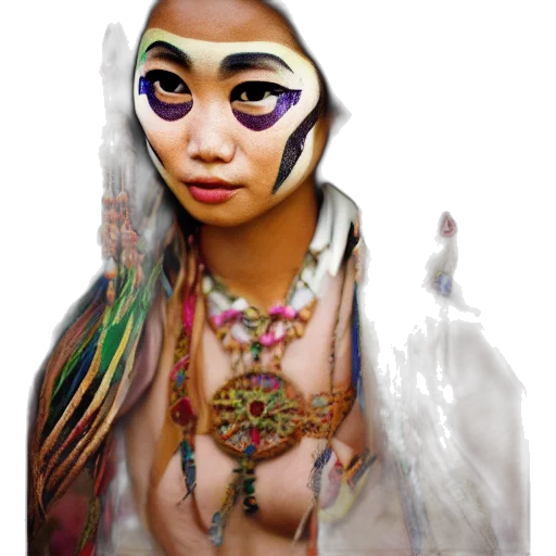 jewelry, mask, face, creature transparent PNG cut-out