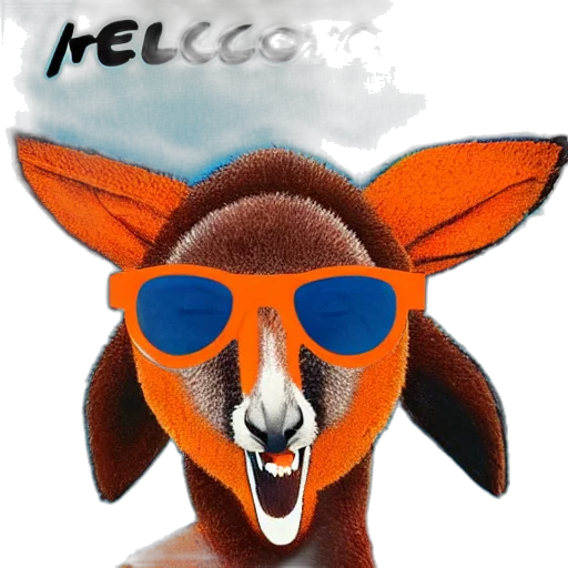 mask, cartoon, concept art, watercolor, portrait, photo, kangaroo, wearing transparent PNG cut-out
