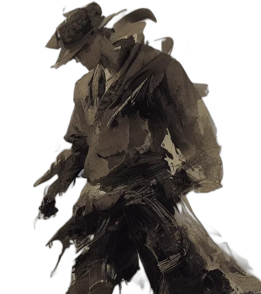 mask, staff, hat, dragon transparent PNG cut-out