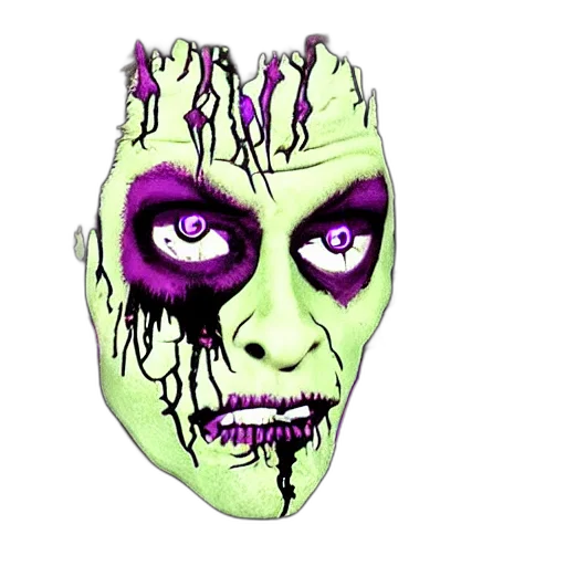 mask, face, creature, pixel art, concept art, photorealistic, cartoon, zombie transparent PNG cut-out