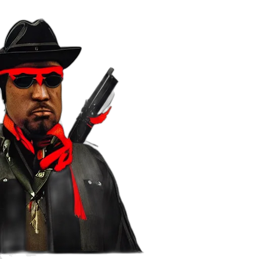 jacket, hat, weapon, staff, concept art, 3d render, photorealistic, pixel art transparent PNG cut-out