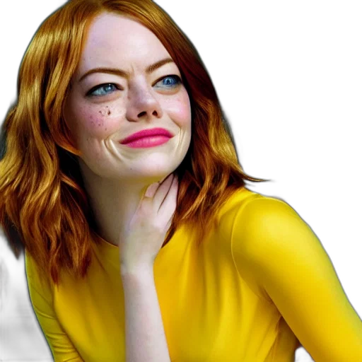 dress, face, photorealistic, cartoon, concept art, comic book art, emma, stone transparent PNG cut-out
