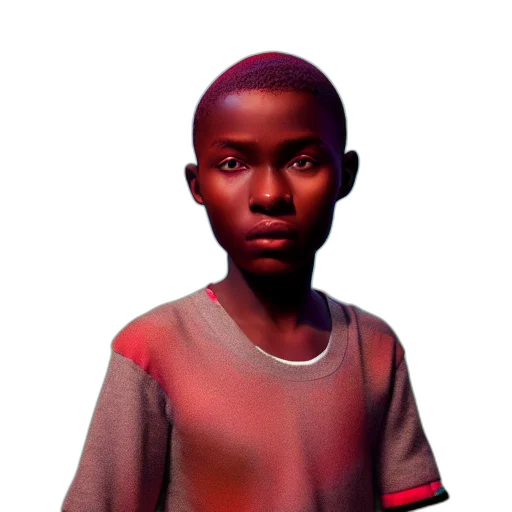 face, robot, jacket, creature, 3d render, concept art, photorealistic, pixel art transparent PNG cut-out