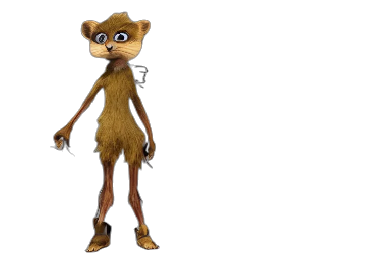 animal, creature, staff, concept art, 3d render, cartoon, flat, female transparent PNG cut-out