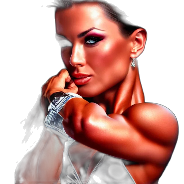jewelry, face, photorealistic, fantasy art, comic book art, cartoon, ifbb, bikini transparent PNG cut-out