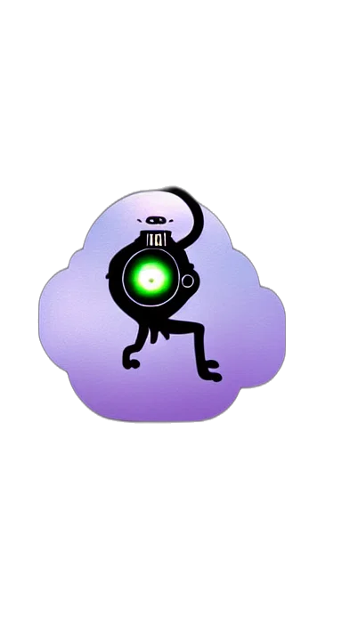 robot, staff, 3d render, concept art, pixel art, vaporwave, outer space, green transparent PNG cut-out