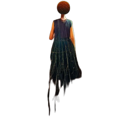 dress, hair, creature, crown transparent PNG cut-out