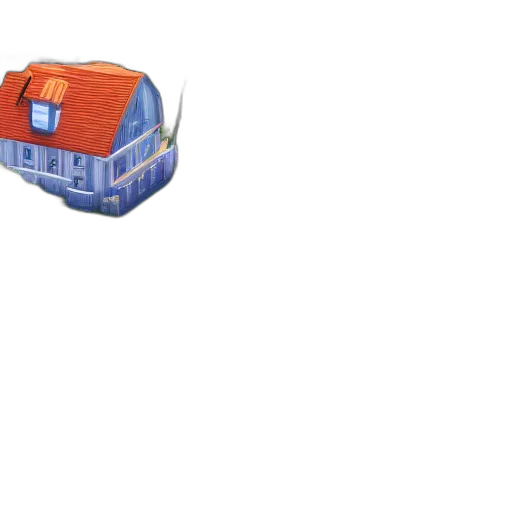 building, furniture, car, 3d render transparent PNG cut-out