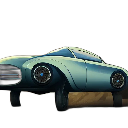 car, concept art, 3d render, photorealistic transparent PNG cut-out