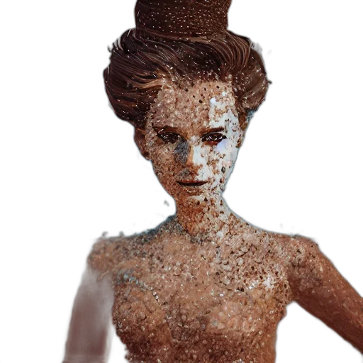 hat, hair, crown, mask, 3d render, concept art, photorealistic, pixel art transparent PNG cut-out