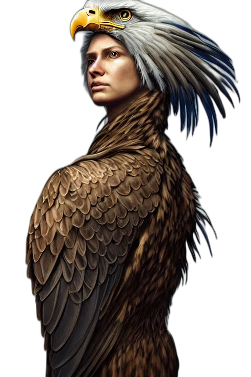 hair, animal, face, staff, fantasy art, concept art, photorealistic, 3d render transparent PNG cut-out