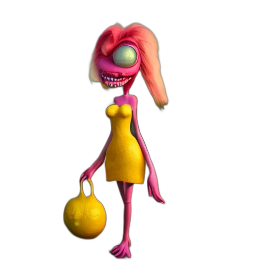 dress, staff, robot, creature transparent PNG cut-out
