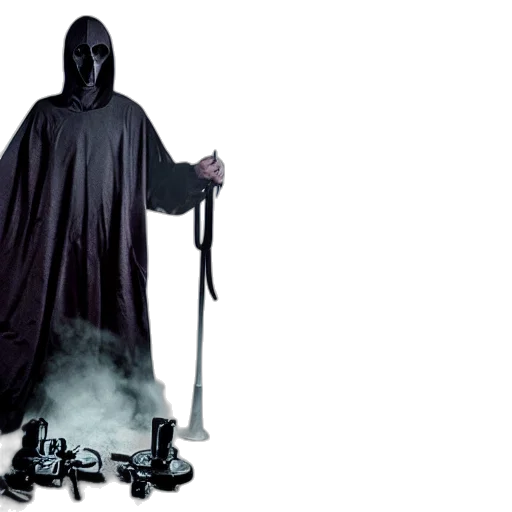 staff, weapon, jacket, concept art, fog, sinister, photo, grim transparent PNG cut-out