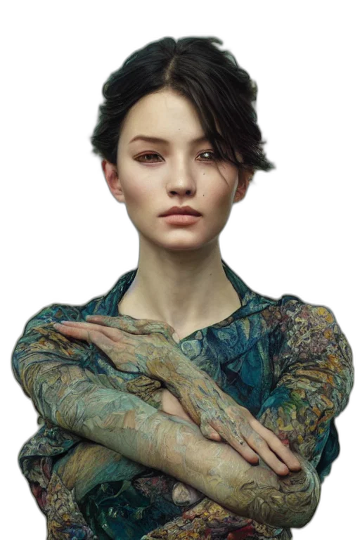dragon, face, dress, jewelry transparent PNG cut-out