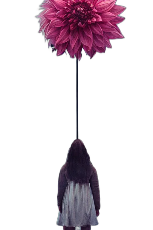 umbrella, flower, hat, staff, 3d render, concept art, photorealistic, pixel art transparent PNG cut-out