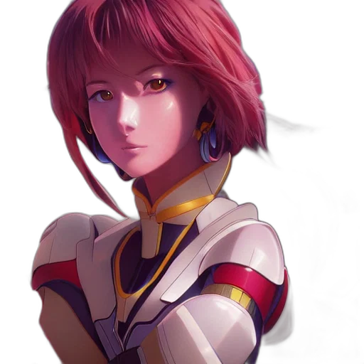 robot, face, staff, weapon transparent PNG cut-out