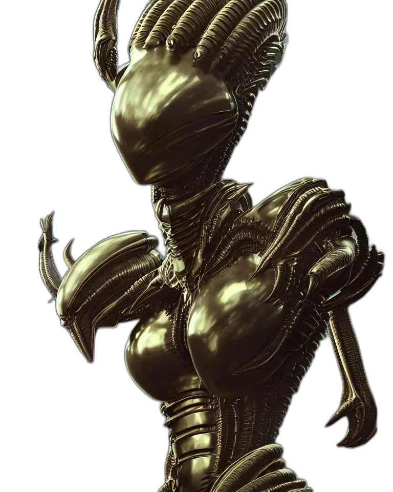 robot, creature, staff, dress, concept art, 3d render, fantasy art, pixel art transparent PNG cut-out