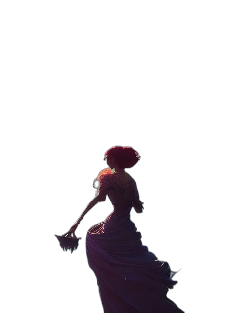 dress, crown, staff, umbrella, concept art, 3d render, pixel art, fantasy art transparent PNG cut-out