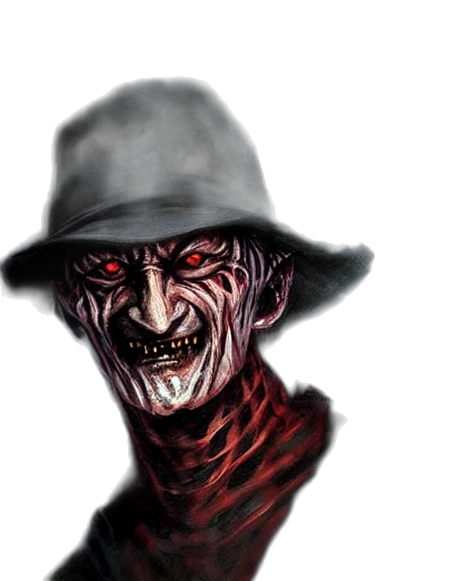 hat, mask, face, creature, concept art, comic book art, watercolor, fantasy art transparent PNG cut-out