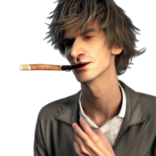 jacket, staff, umbrella, face transparent PNG cut-out