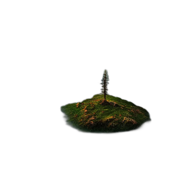 tree, hat, crown, bottle, 3d render, concept art, photorealistic, pixel art transparent PNG cut-out