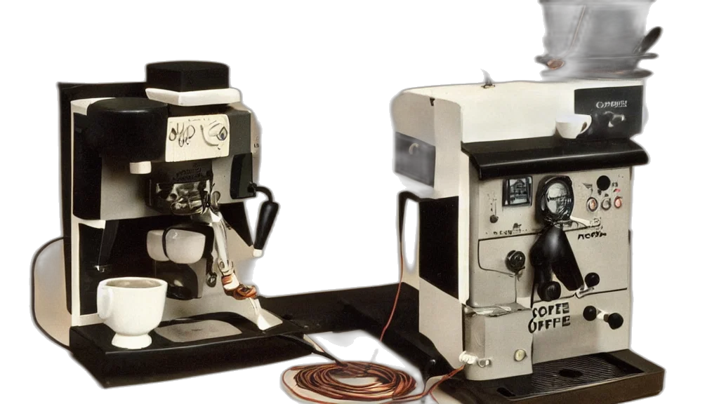robot, realistic, photo, coffe, machine, model, equipment, gadget transparent PNG cut-out
